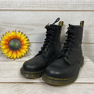 Dr. Martens Delaney Black Soft vegan Lace Up side zip Combat Boots Women's 6.5